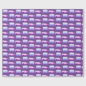 レトロキャンパーモーターホームトレーラーピンクパープル ラッピングペーパー (フラット)