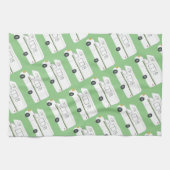 レトロキャンパーモーターホームRVグリーンキッチンタオル キッチンタオル (横)