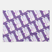 レトロキャンパーモーターホームRV紫色のキッチンタオル キッチンタオル (横)