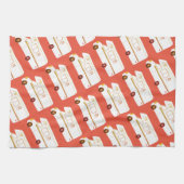 レトロキャンパーモーターホームRV赤キッチンタオル キッチンタオル (横)