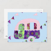 レトロキャンパーヴィンテージキャラバンシャビシック ポストカード (正面/裏面)