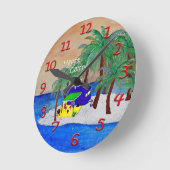 レトロキャンパー壁時計 ラウンド壁時計 (傾斜)