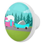 レトロキャンパー/トレーラーとカーセラミックプル セラミックノブ (右)