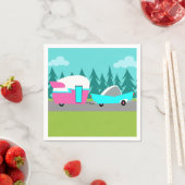 レトロキャンパー/トレーラーアンドカー紙ナプキンス スタンダードカクテルナプキン (インサイチュ)