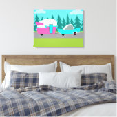 レトロキャンパー/トレーラーストレッチキャンバスプリント キャンバスプリント (インサイチュ (寝室))