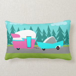 レトロキャンパー/トレーラー及びカー腰枕 ランバークッション