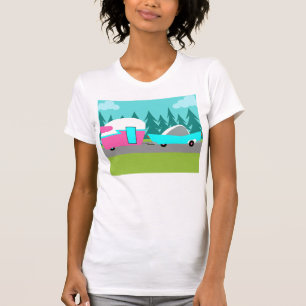 レトロキャンパー/トレーラー&カーTシャツ Tシャツ