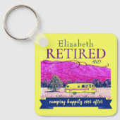 レトロキャンパ退職したーキャンピングエバーハッピーアフター キーホルダー (正面)