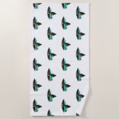 レトロキャンピングカートレーラノマドビーチタオル ビーチタオル (正面)