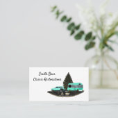 レトロキャンピングカートレーラービジネスカード 名刺 (スタンド正面)