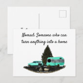 レトロキャンピングカートレーラーポストカード ポストカード (正面/裏面)