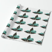 レトロキャンピングカートレーラーラッピング紙 ラッピングペーパー (アンロールド)