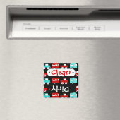 レトロキャンピングトレーラーターコイズレッドヴィンテージRV マグネット (インサイチュ (食洗機))