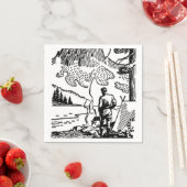 レトロキャンピングペーパーナプキン スタンダードカクテルナプキン (インサイチュ)