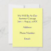 レトロキャンピング魚釣りノート招待状アナウンス 招待状 (裏面)