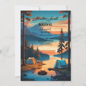 レトロキャンピング ブライダルシャワー 招待状 (正面)