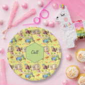 レトロキャンプテーマ ペーパープレート (パーティー)