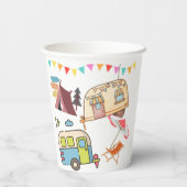 レトロキャンプテーマ 紙コップ (裏面)