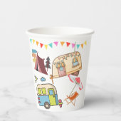 レトロキャンプテーマ 紙コップ (正面)