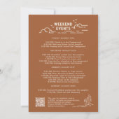 レトロキャンプバチェロレッテ旅程ウィークエンド 招待状 (裏面)