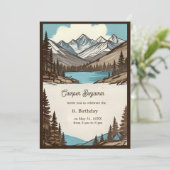 レトロキャンプ誕生日の男の子 招待状 (スタンド正面)