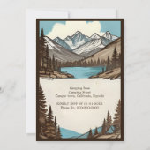 レトロキャンプ誕生日の男の子 招待状 (裏面)