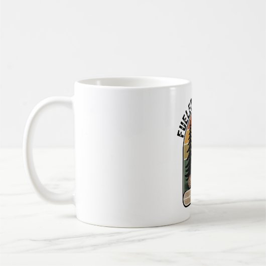 レトロキャンプ コーヒーに元気をもらって コーヒーマグカップ (左)