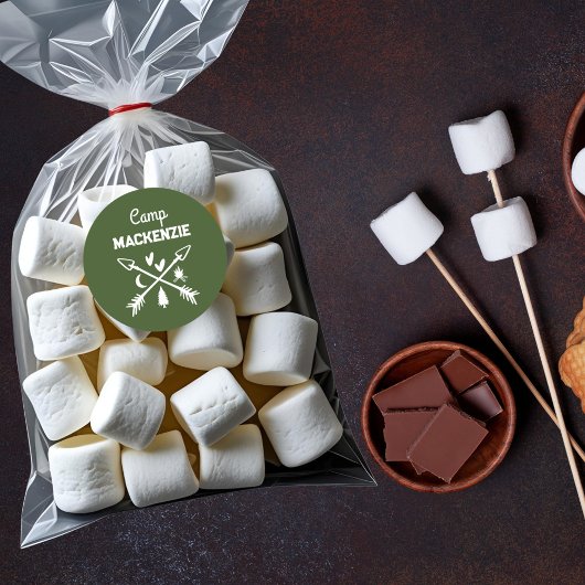 レトロキャンプ ブライズシャワー オリジナル ギフト ラウンドシール