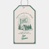 レトロキャンプ ブライズメイド ガールズ キャンピング ウィークエンド ギフトタグ (正面)