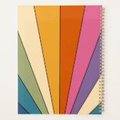 レトロキュイパーソナライズされたレインボーフランスのブルドッグ プランナー手帳 (裏面)