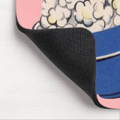 レトロキュートなユーモア、映画のためのポップコーンのボウル! マウスパッド (コーナー)