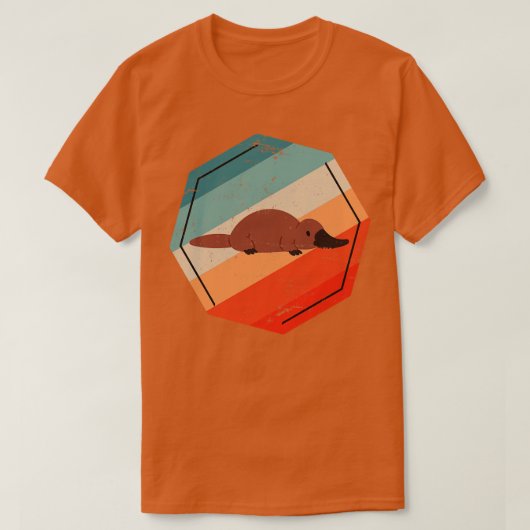 レトロキュートカトプラティプス Tシャツ (デザイン正面)