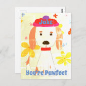レトロキュートスパニエル犬あなたは効果 ポストカード (正面/裏面)