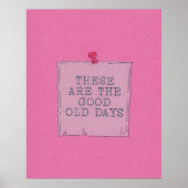 レトロキュートトレンディー引用文ポスター ポスター (正面)