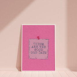 レトロキュートトレンディー引用文ポスター ポスター