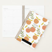 レトロキュートピーチパターンホワイトプランナー プランナー手帳 (ディスプレー)