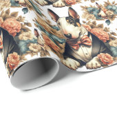 レトロキュートフローラブルテリア ラッピングペーパー (ロールコーナー)