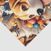 レトロキュートベーグルイラストレーション 薄葉紙 (詳細)