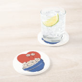 レトロキュートユーモア、映画のお供にポップコーン! コースター (側面)