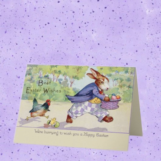 レトロキュート アニマル イースター カード