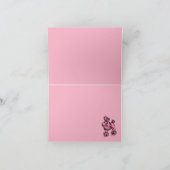 レトロキュート フランス風ピンクプードル感謝カード サンキューカード (内部)