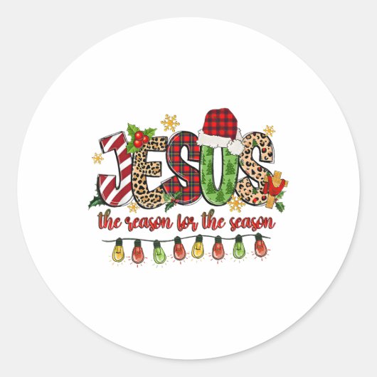 レトロキリスト教のクリスマスがSeの理由である ラウンドシール (正面)