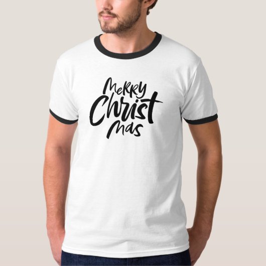 レトロキリスト教クリスマスレタリング宗教 Tシャツ (正面)