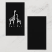 レトロキリンおもしろいサファリ動物芸術 名刺 (正面/裏面)