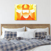 レトロキング キャンバスプリント (インサイチュ (寝室))