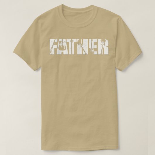 レトロギタリスト神父ギター神父の日M Tシャツ (デザイン正面)