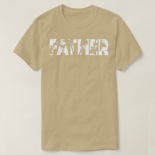 レトロギタリスト神父ギター神父の日M Tシャツ (デザイン正面)