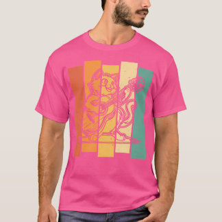 レトロギタリスト – 楽器ヴィンテージアコースティックギット Tシャツ