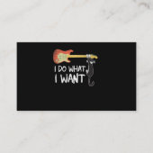 レトロギターと猫好きMeowy私は私が望むようにしている 名刺 (正面)