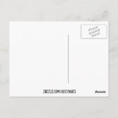 レトロギターのアコースティックミュージック ポストカード (裏面)